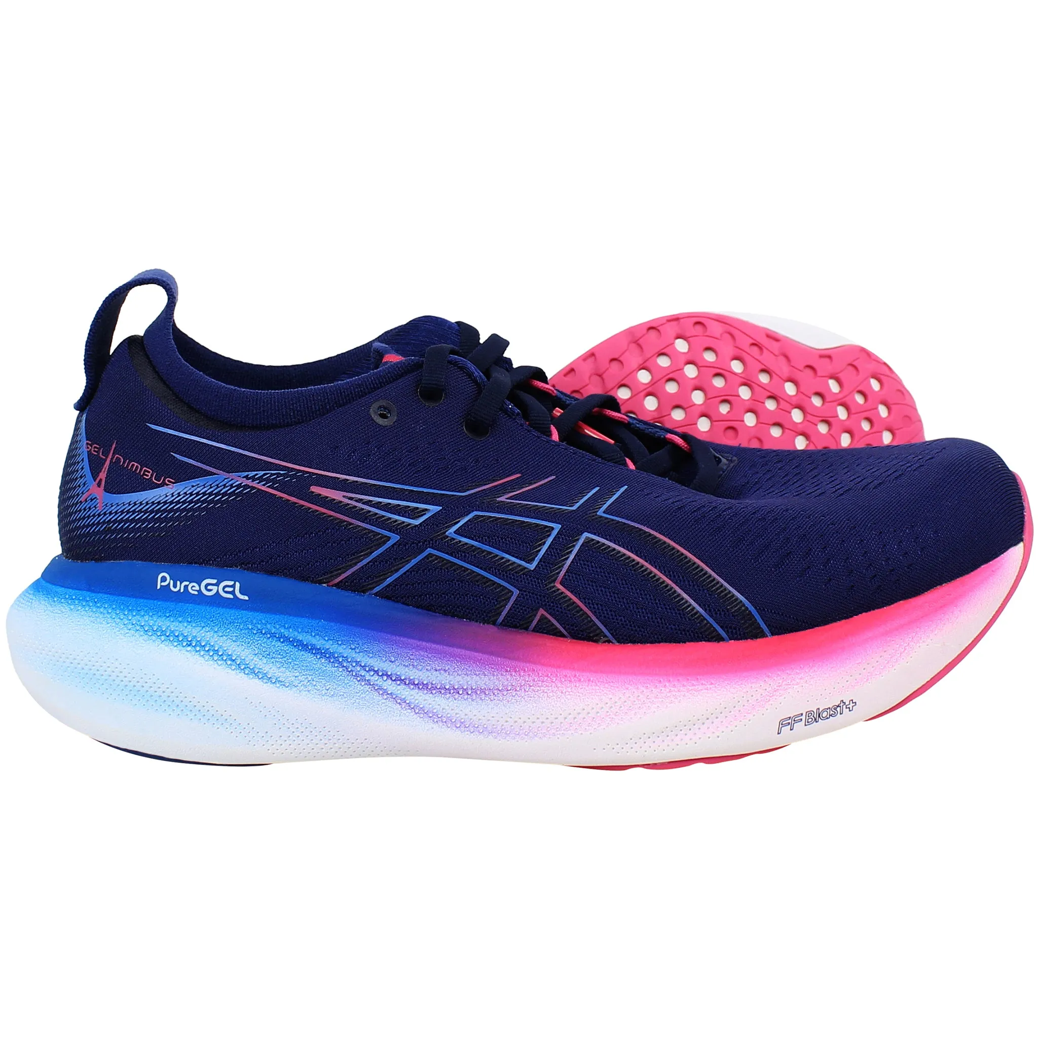 Asics Gel-Nimbus 25 Womens Blue Running Shoes