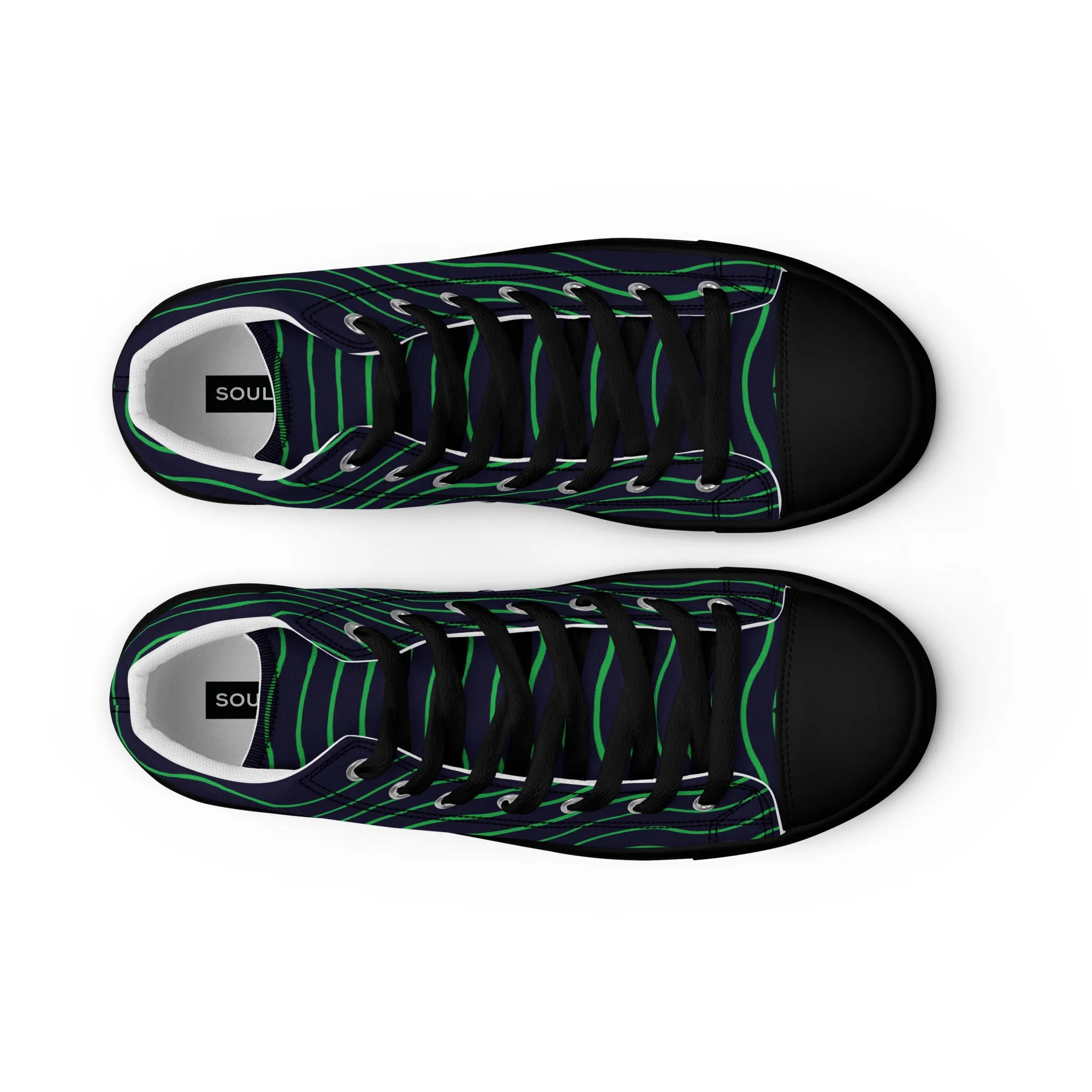 BE LIKE WATER Men’s High Top Canvas Shoes