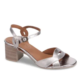 Bueno Roman Sandal Dark Silver Metallic