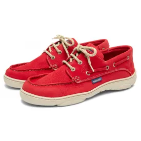 Christophe Auguin French Boat Shoe in Rouge Red
