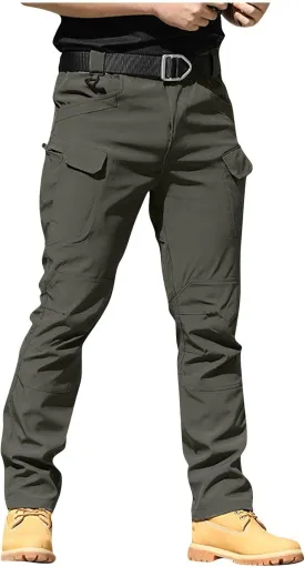 Flexcamo -Tactical Waterproof Pants Tactical Pant for Men Relaxed Fit Work Camo Hiking Cargo Pants Multi Pockets