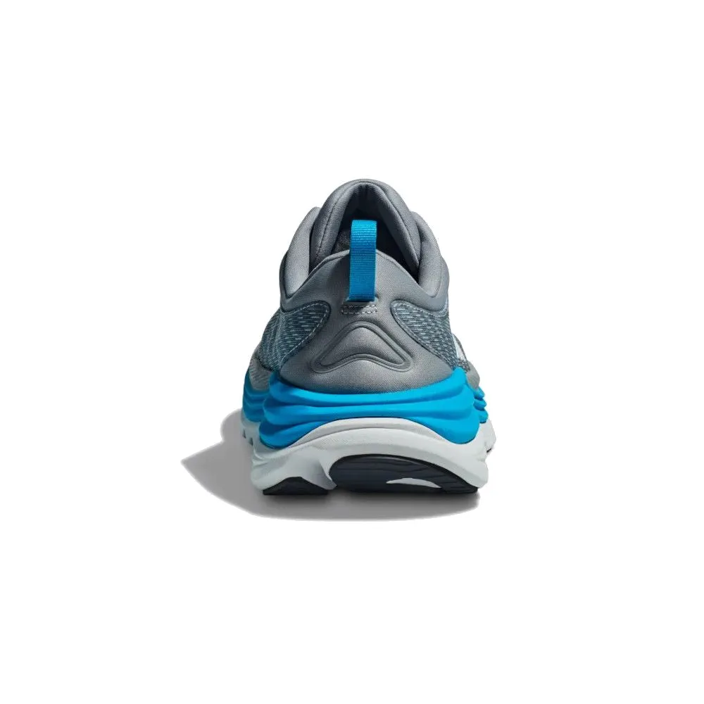 HOKA Men's Gaviota 5 Everyday Running Sneaker - Limestone/Diva Blue