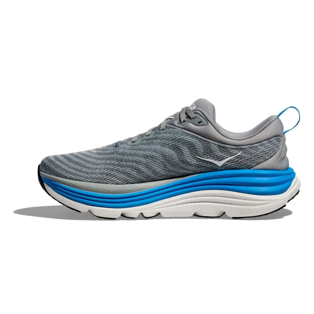 HOKA Men's Gaviota 5 Everyday Running Sneaker - Limestone/Diva Blue