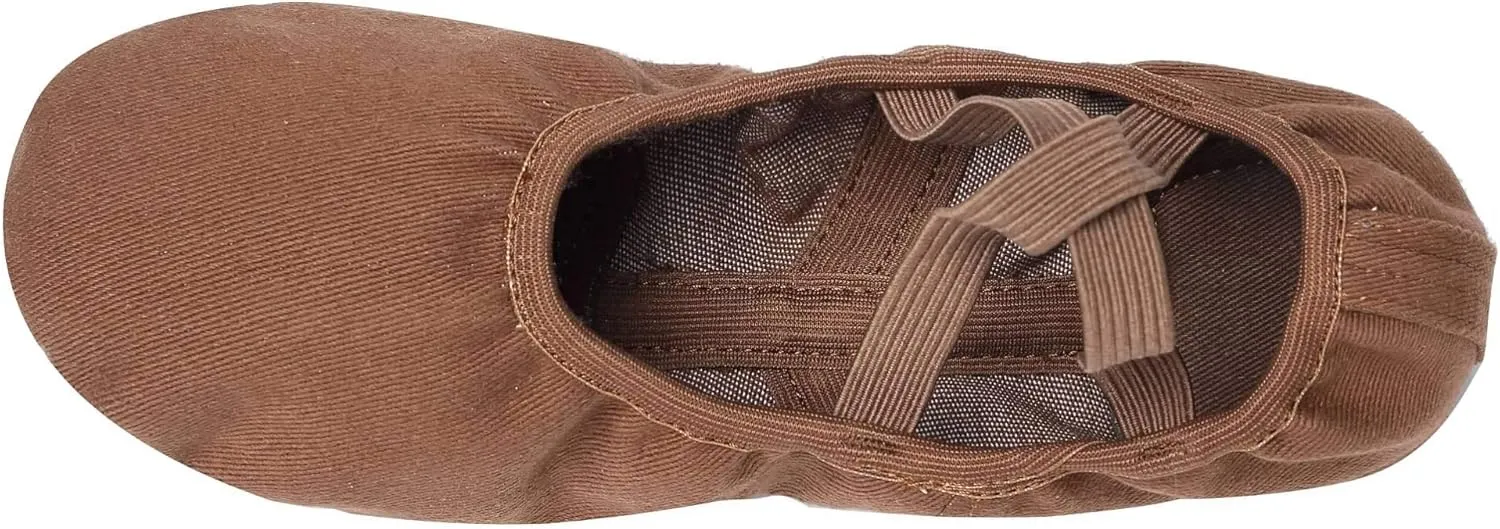 Linodes Dance Shoes for Girls Stretch Canvas Split Sole for Women
