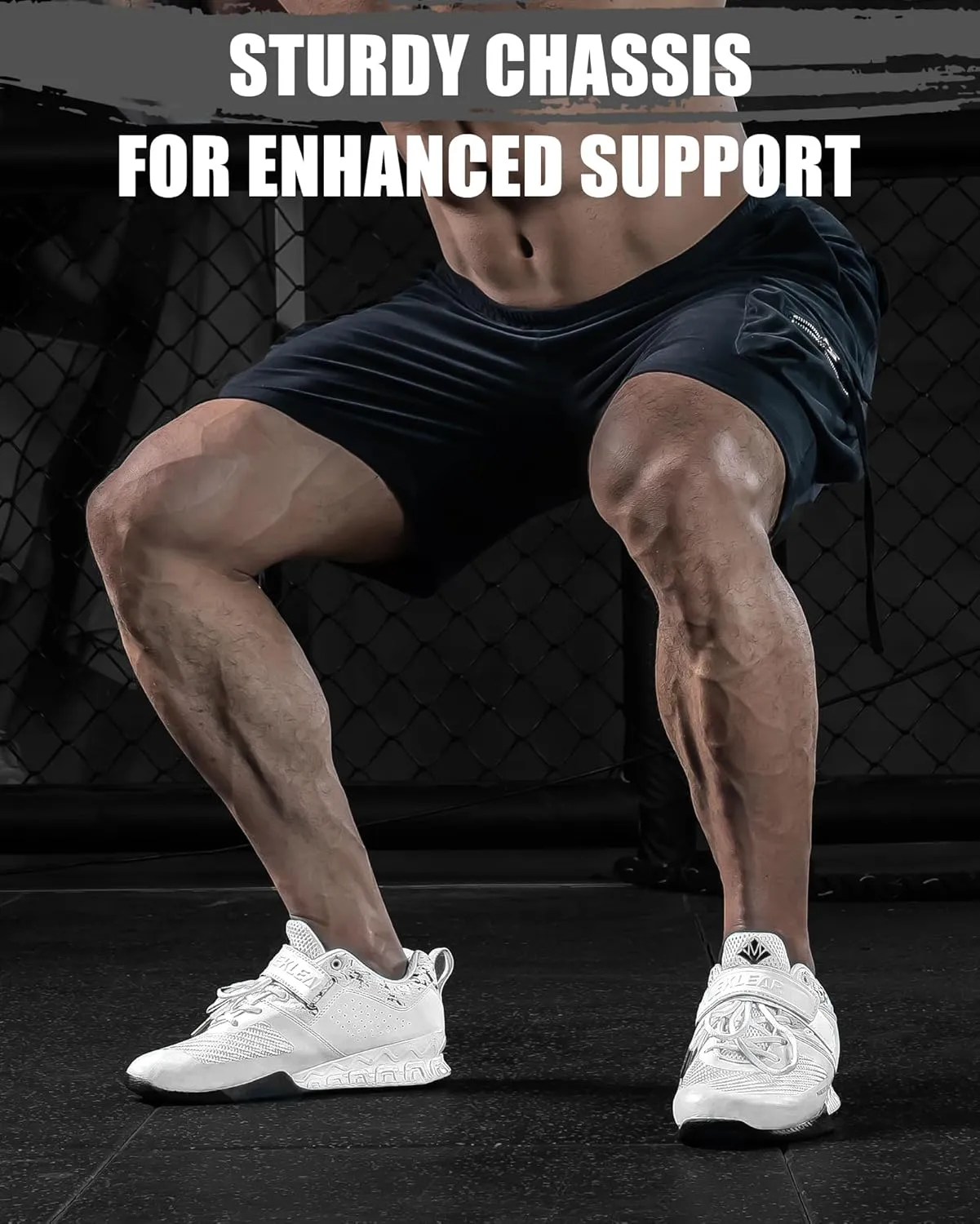 MANUEKLEAR Deadlift Shoes, Strong Anti-Slip Lifting Shoes for Men, Professional Training Weightlifting Shoes for Men and Women, Squat Shoes for Powerlifting with Rubber Non-Slip Sole