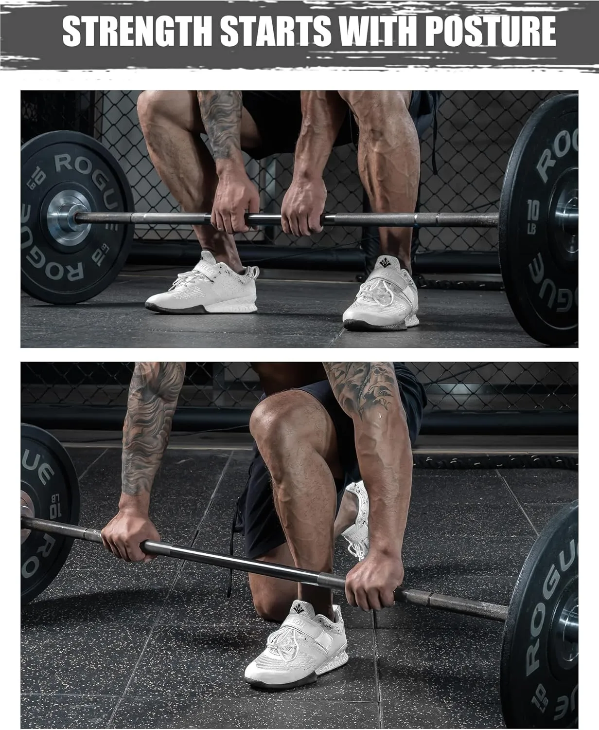 MANUEKLEAR Deadlift Shoes, Strong Anti-Slip Lifting Shoes for Men, Professional Training Weightlifting Shoes for Men and Women, Squat Shoes for Powerlifting with Rubber Non-Slip Sole