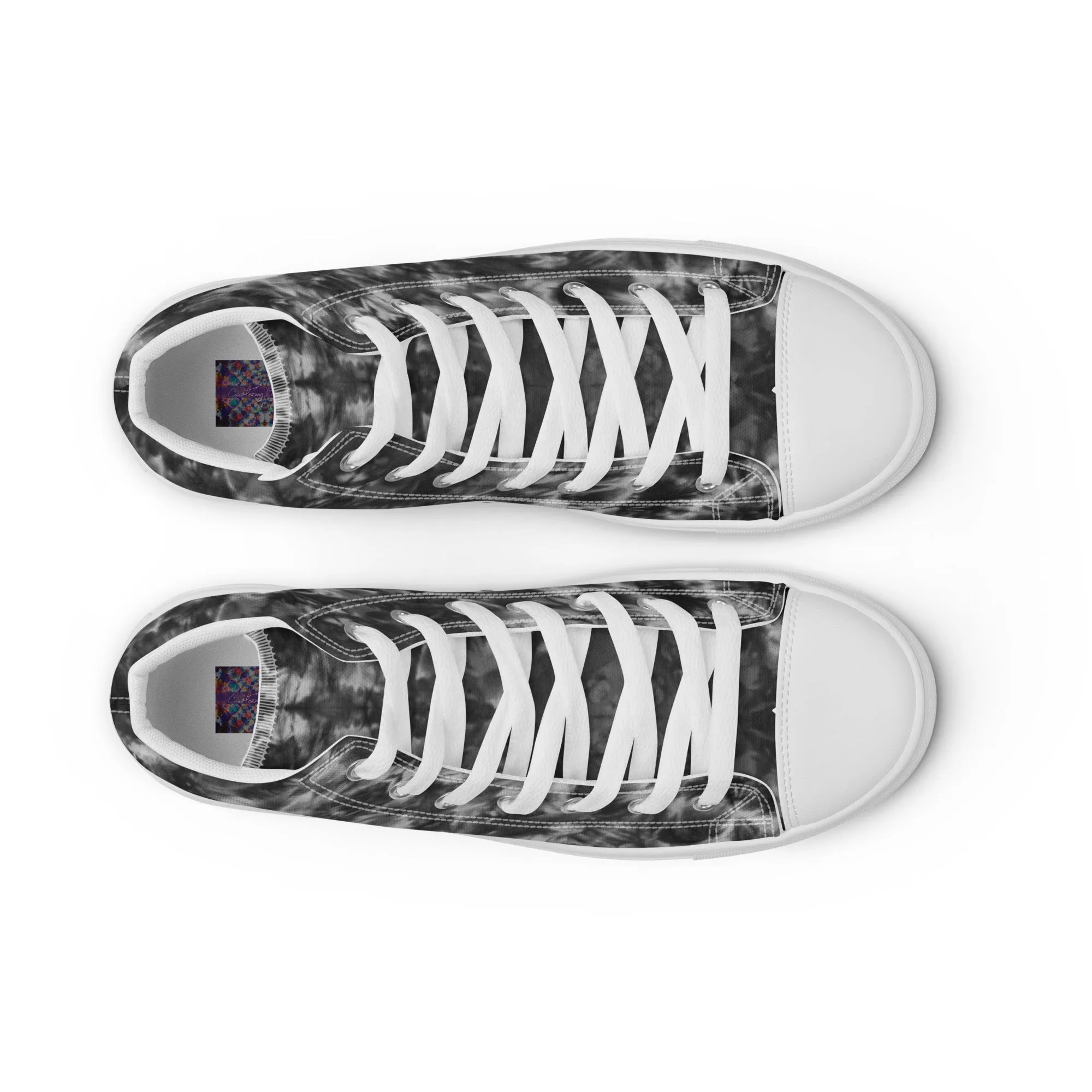 'Phasing Dimensions' Men’s high top canvas shoes