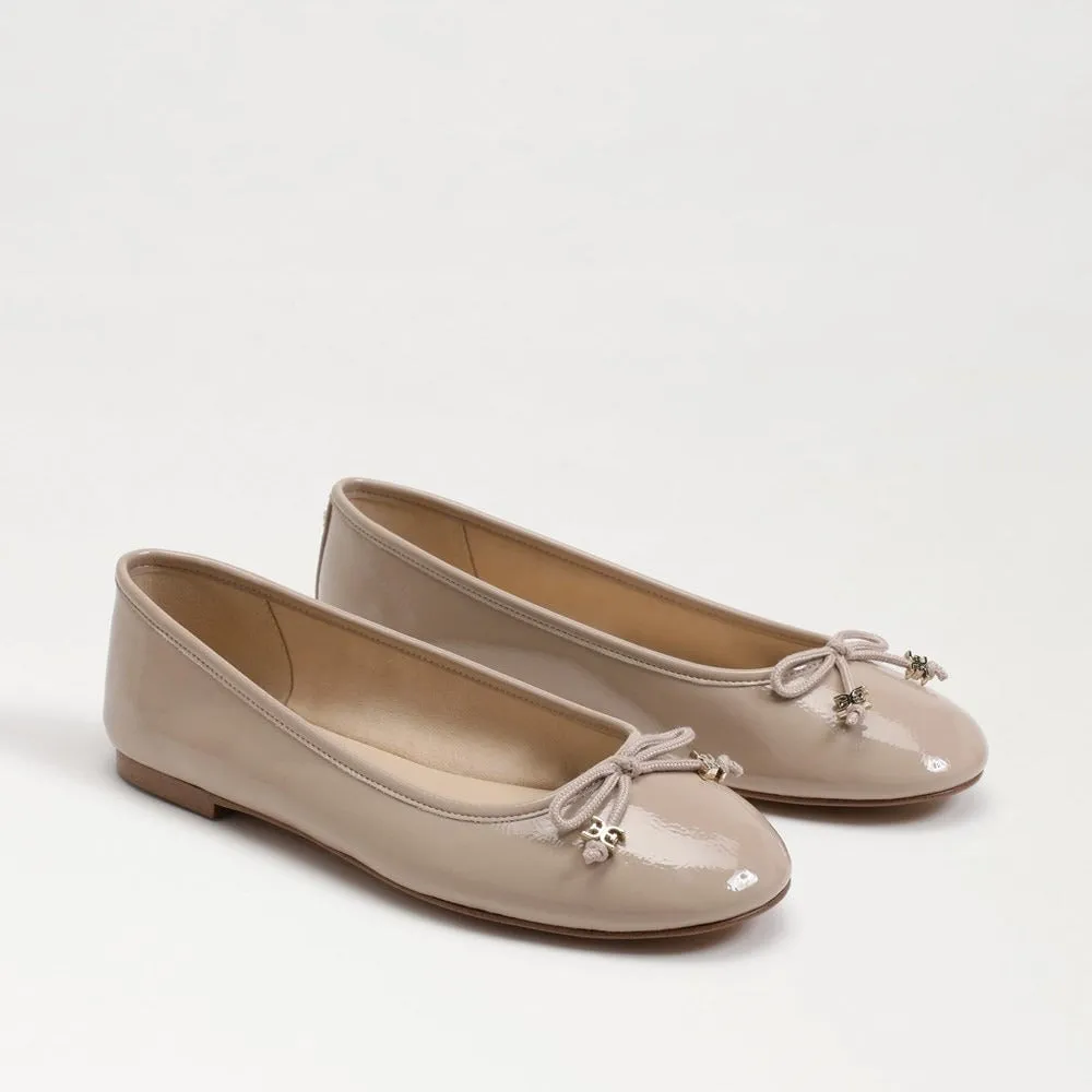 Sam Edelman Felicia Chai Latte Luxe Slip On Rounded Toe Flexible Ballet Flats