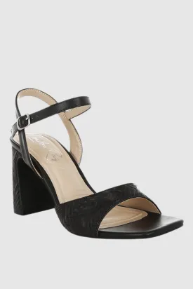 Textured Faux Leather Sandals