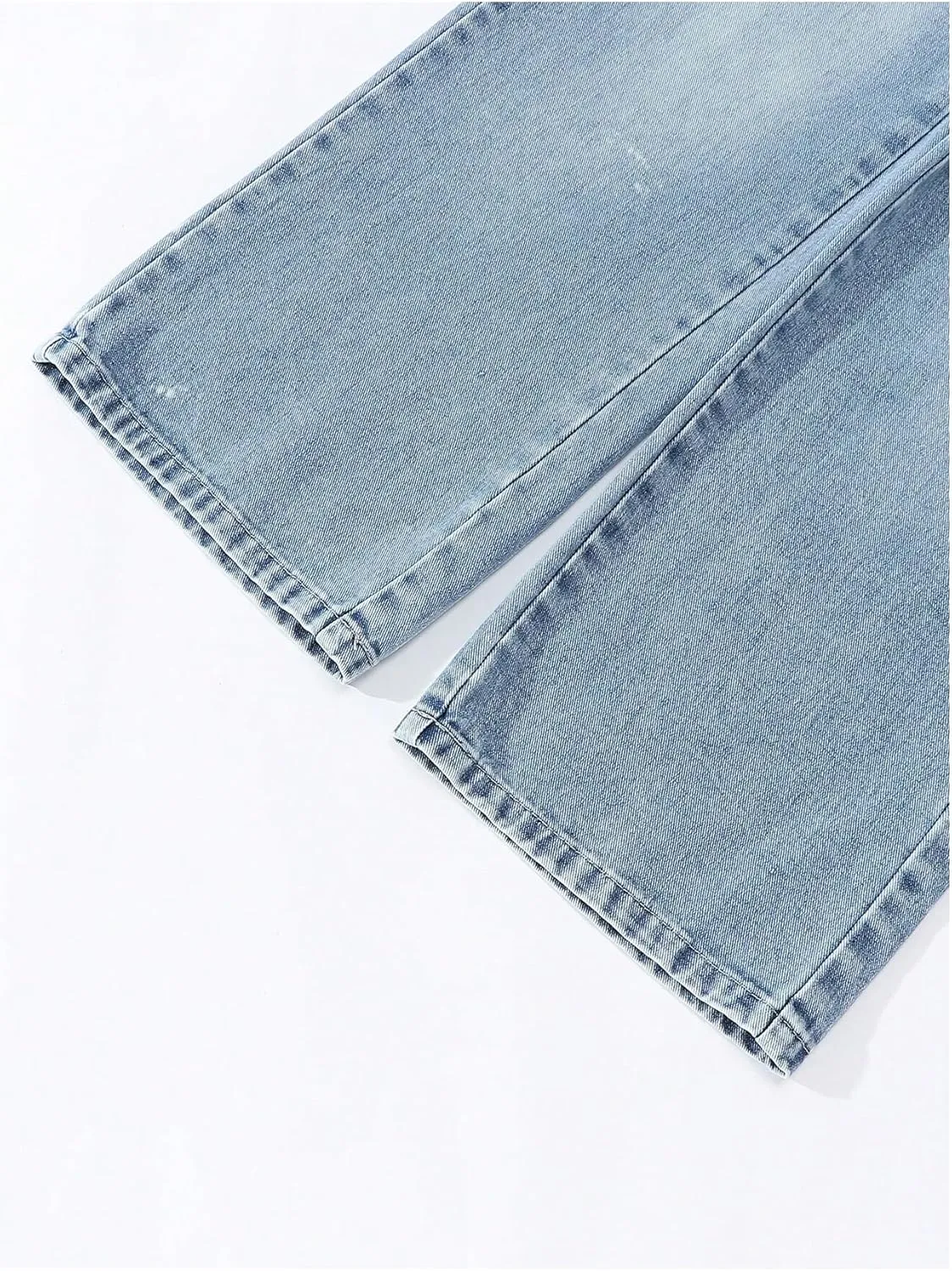 WDIRARA Girl's Cute Bowknot Elastic Waist Jeans High Waisted Straight Leg Denim Pants